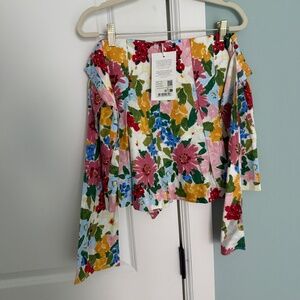 Sezane Tyson Shorts Pastel Flowers - Size 10